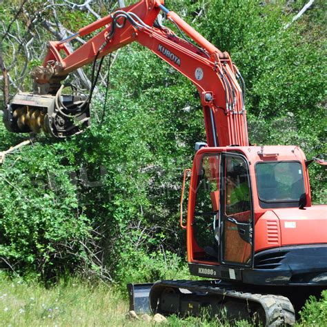 forestry mulcher compact excavator attachment|tree mulcher attachment for excavator.